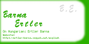 barna ertler business card